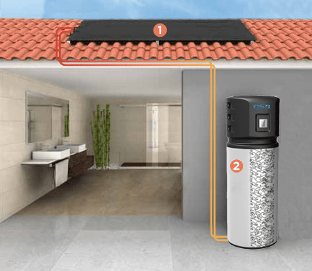 Solar heat pump with Wi-Fi remote control