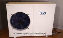 Multi function heat pump for heating cooling and hot water supply