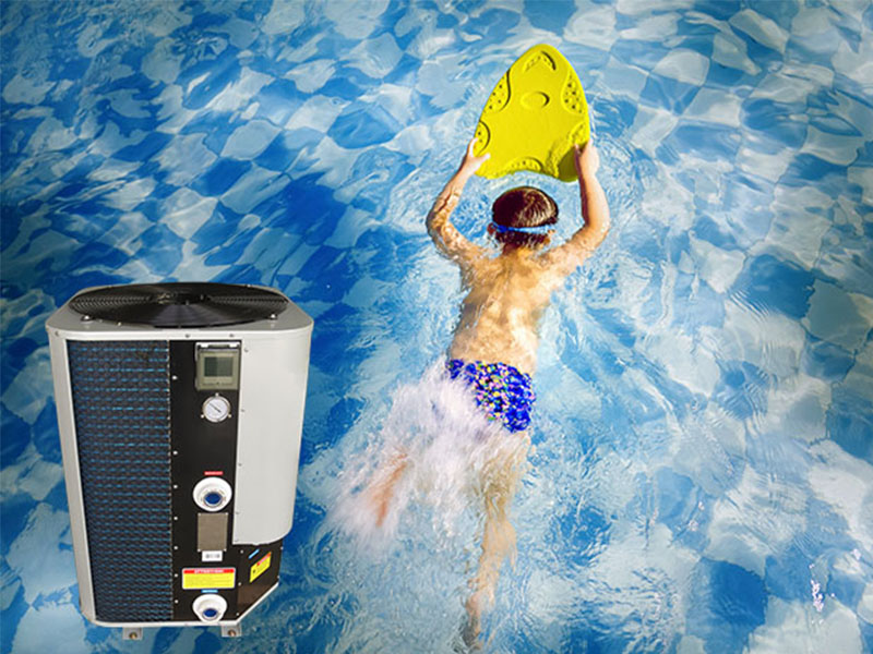 Vertical swimming pool heat pump